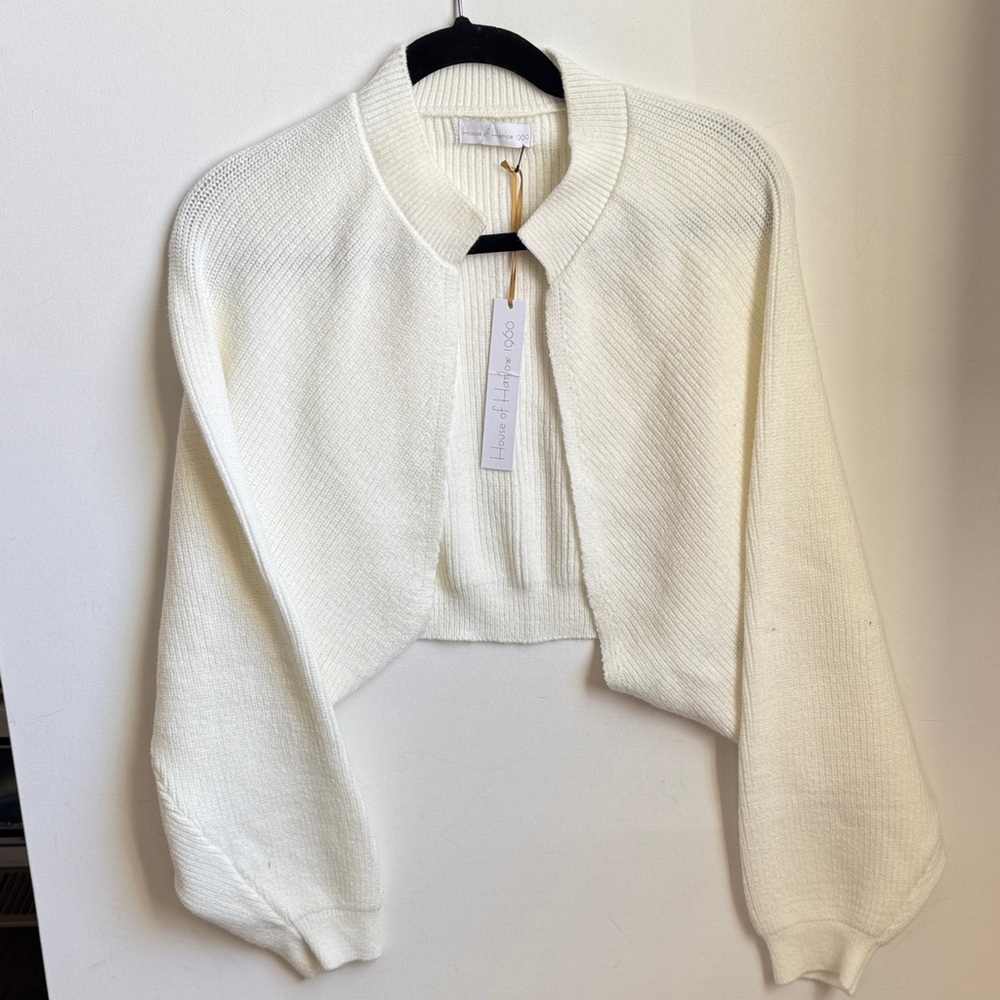 House of Harlow 1960 Cream Knit Cardigan